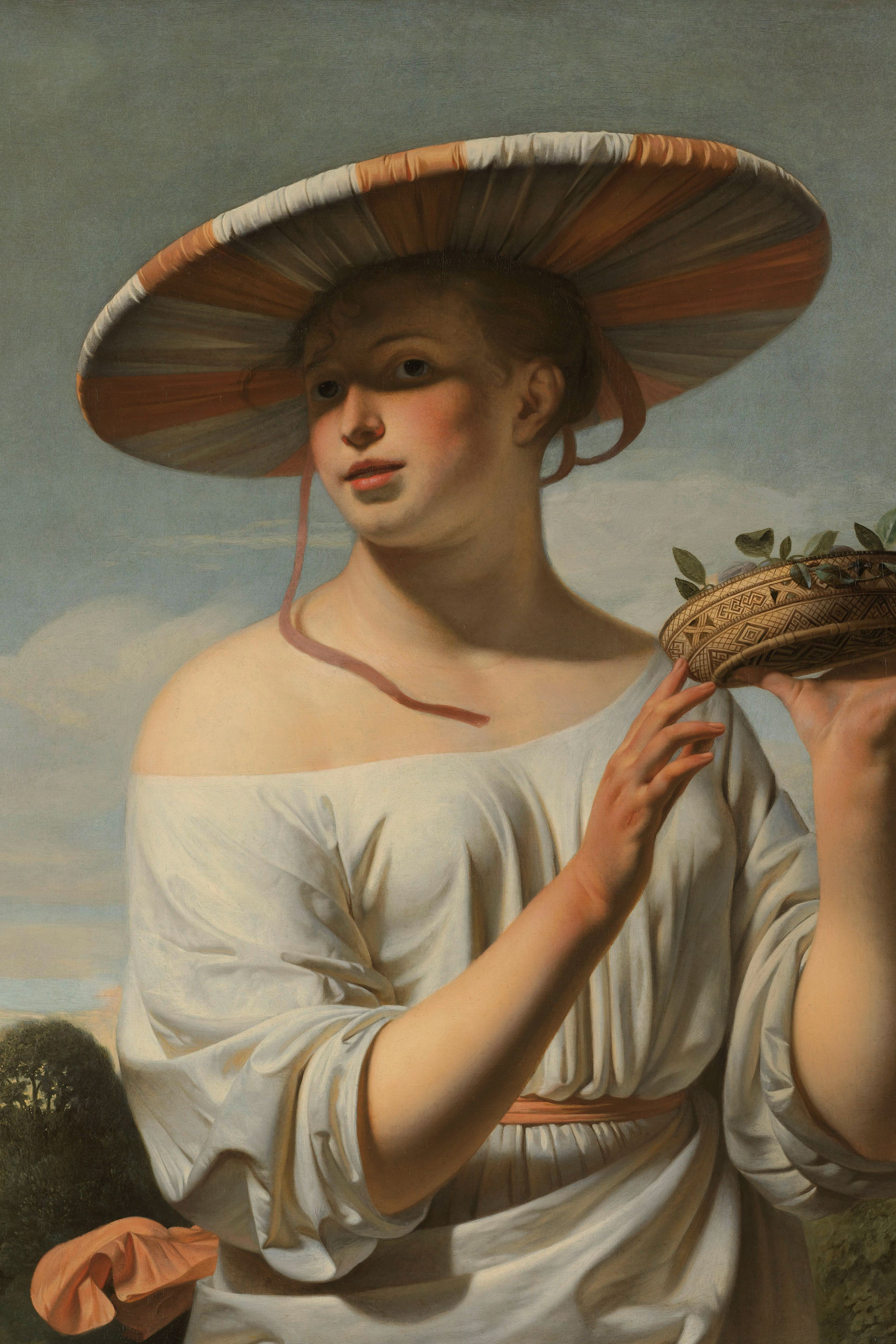 Meisje met een brede hoed (Caeser Boetius van Everdingen)